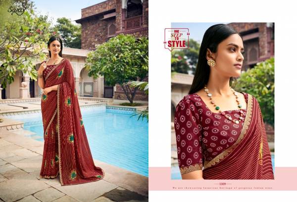 Saroj Jharna Fancy Ethnic Wear Renail Printed Designer Saree Collection